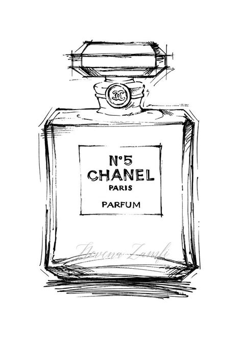 paris chanel perfume drawing|Chanel perfume bottle drawing free.